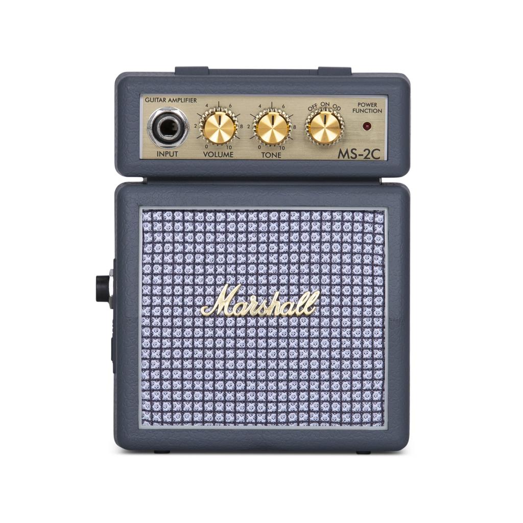 Marshall MS-2C Classic Mini Amplifier, Battery or Adapter Compatible, Headphone Jack Included