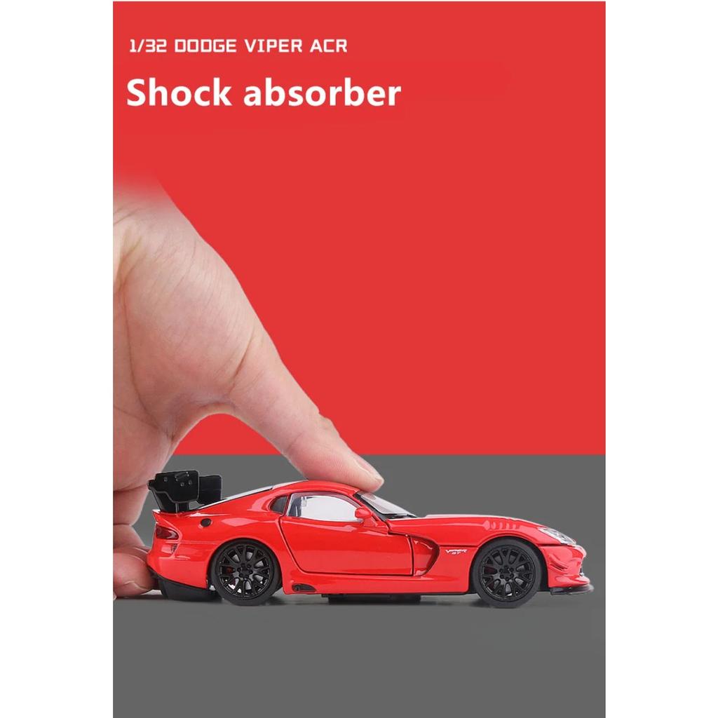 1/32 Dodge Viper ACR SRT Alloy Sports Car Model Diecasts Metal Toy Vehicles Car Model Simulation Sound Light Childrens Toy Gift