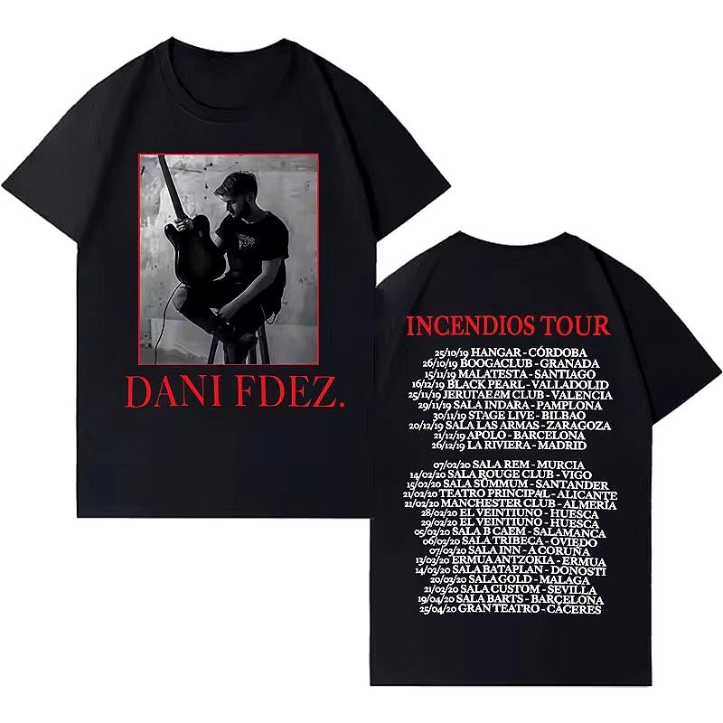 

Rapper Dani Fernandez Fashion Tour T-shirt Men Women Tshirts Comfort Classic Casual Y2K High Quality Fashion Casual T-shirts ... 5XL різнокольоровий