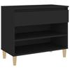 VidaXL Armoire à chaussures Noir 70x36x60 cm Bois d'ingénierie 819757