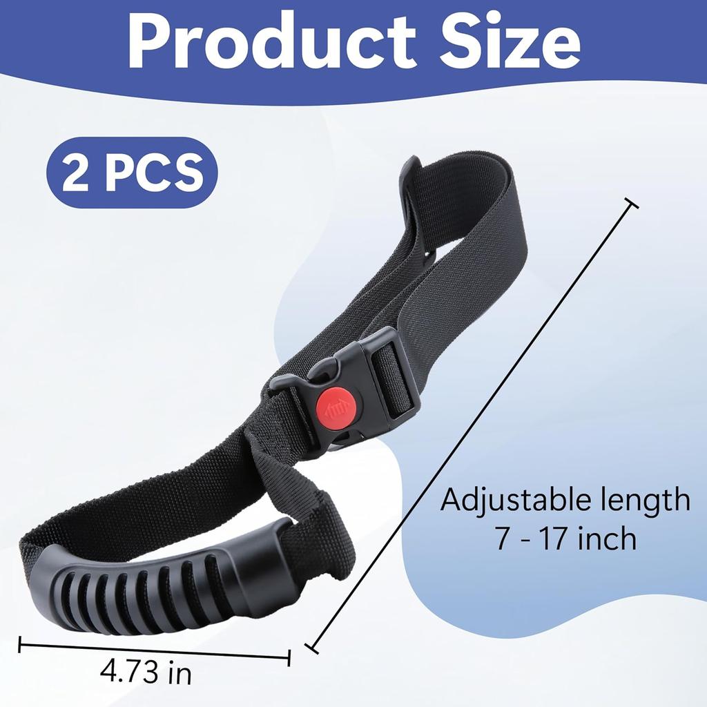 2 PCS Car Adjustable Grab Handles, Car Handle Assist, Safety Handle Portable Vehicle Support Grab Bar For Trucks, SUVs, Jeeps, Vans, Cars And ATVs
