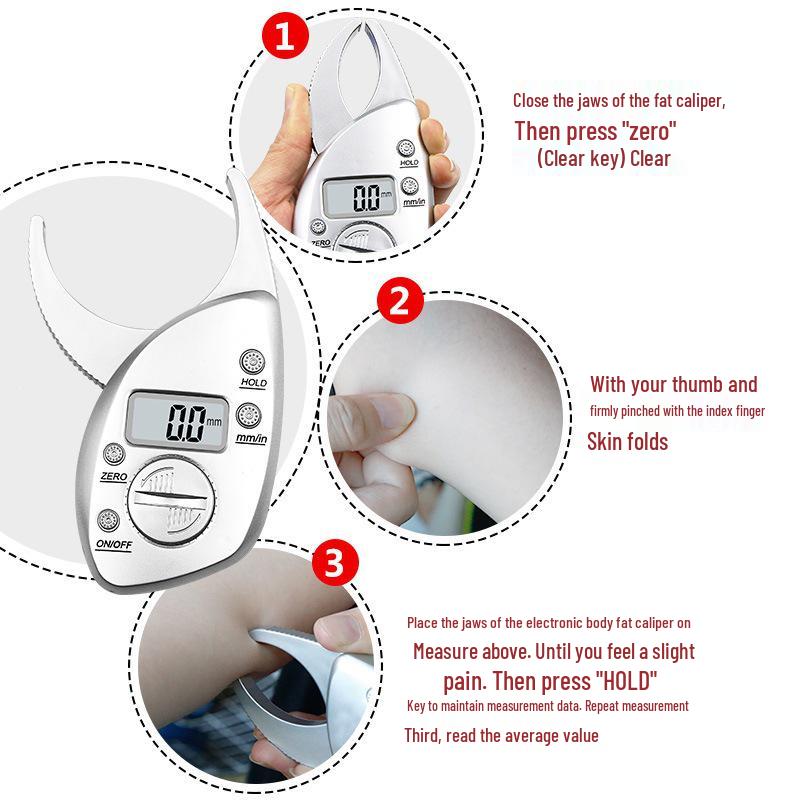 Digital Body Fat Caliper and Skinfold Measurement Tool