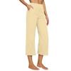 2026 Women's European Cotton Linen High-Waisted Wide-Leg Pants, Early Spring Fashion, Seven-Tenths Length.
