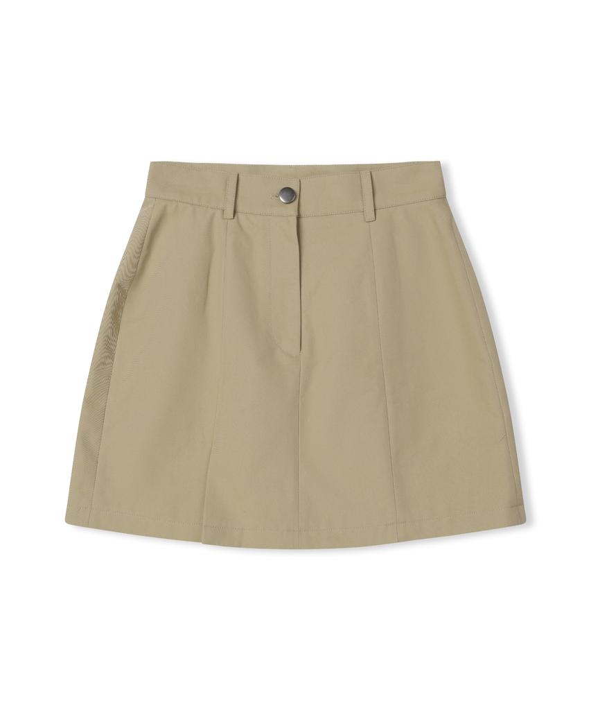 Ledeoli Vent Cotton Mini Skirt [Black]