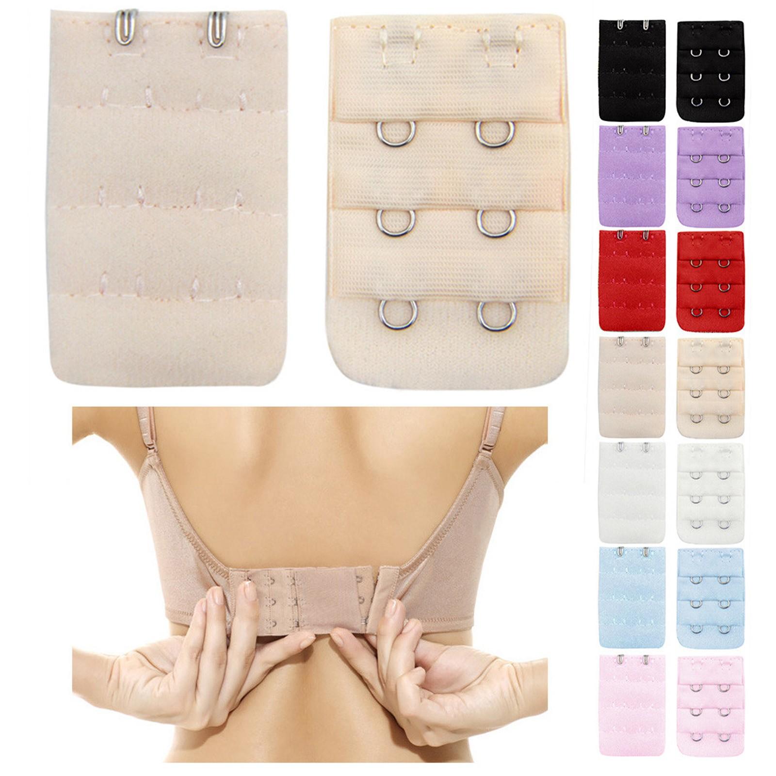 

Women Soft Comfortable Bra 2x3 Hooks Extender Strap Extension One Size
