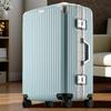 Quiet Spinner Wheels Aluminum Frame Luggage for Women Men - Durable Large Capacity Suitcase with Combination Lock