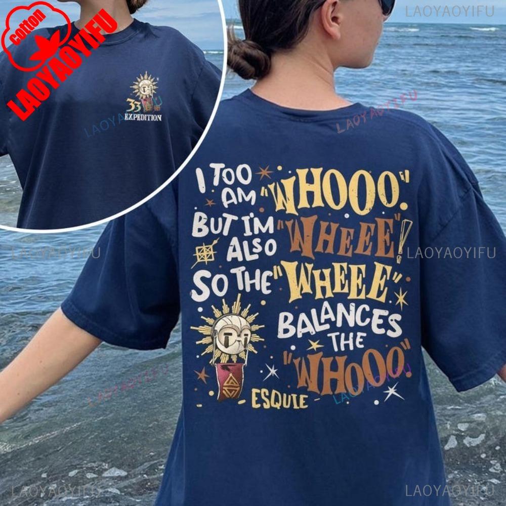 Esquie Clair Obscur Expedition 33 Women Shirt Funny Esquie Tshirt Expedition 33 Tee 2 Sided Game Shirt Women Clothing