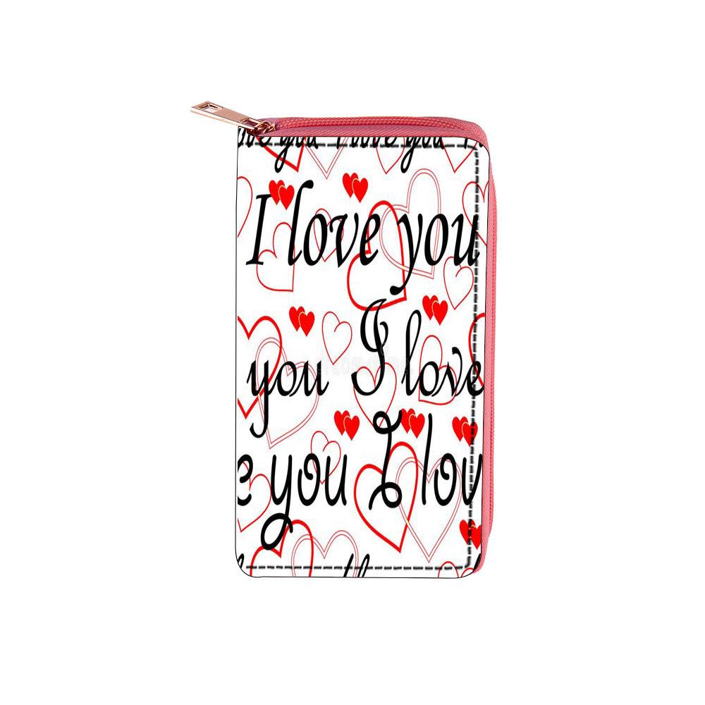 

День святого Валентина довгий гаманець на блискавці гаманець кохання