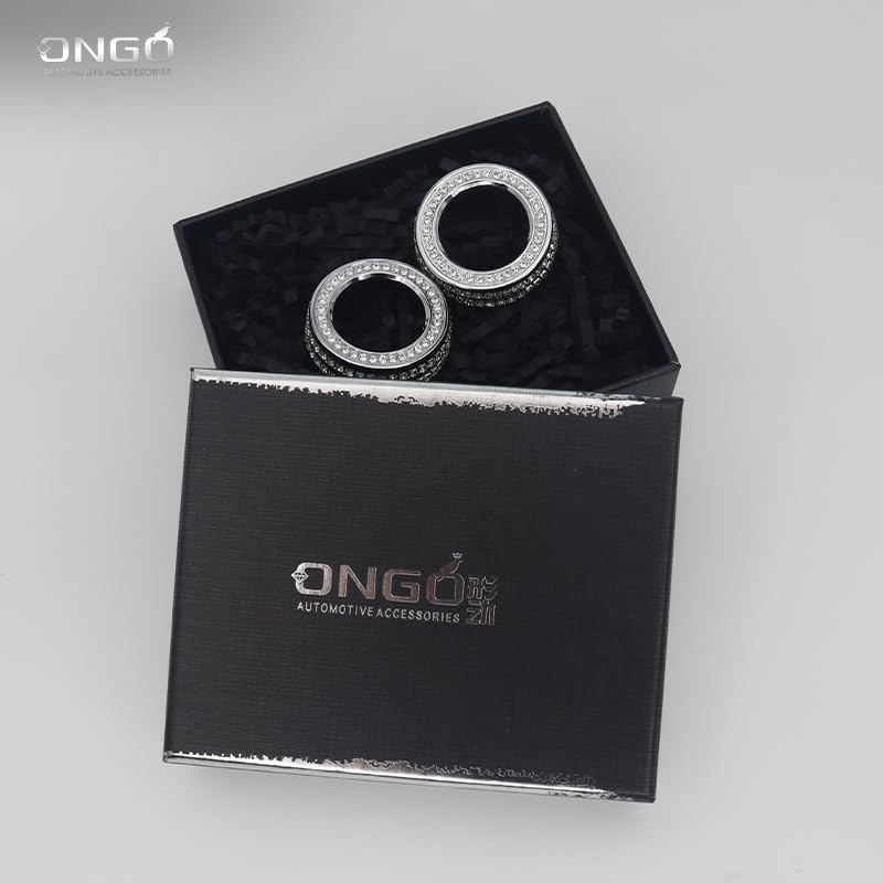 ONGOXD Toyota Corolla Starter Switch Ring Air Conditioner Knob Diamond Crystal Decoration Plate Interior