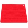 Insulation Pad Food Grade Silicone Pad AntiScalding Thickened Microwave Oven Mat for Kitchen Use(Red )