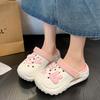 Fashion 2025 New Women Summer Platform Slippers Cute DIY Rabbit Girls Fashion Clogs Thick Sole Female Indoor Beach Slides Street Sandals