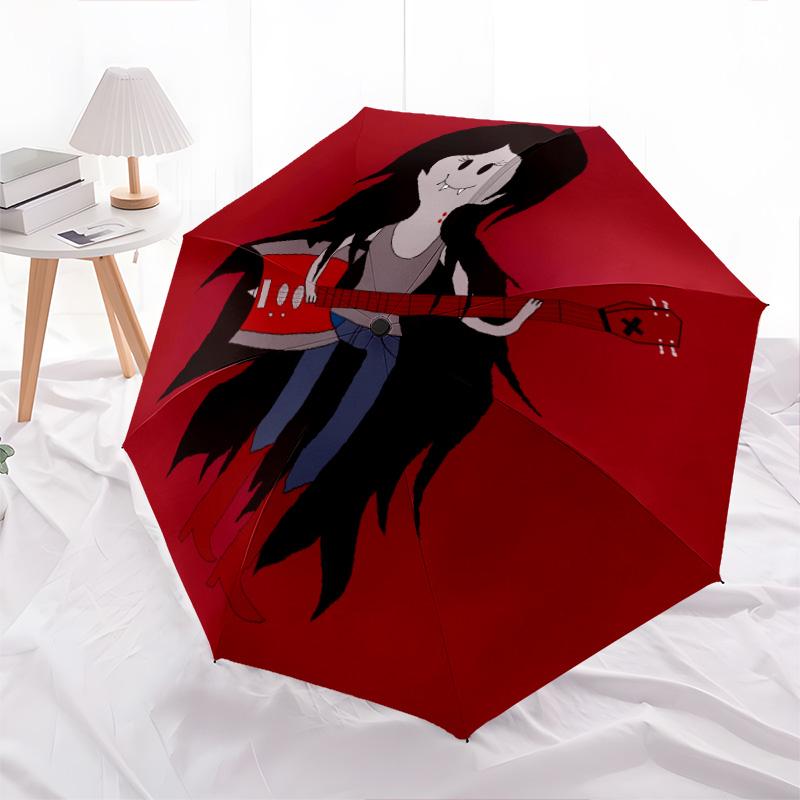 

Marceline the Vampire Queen pattern, automatic folding umbrella, portable and foldable design, 8 ribs, a Christmas or birthday gift.