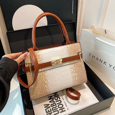 Bag Women's Bag 2025 New European and American Fashion Stone Pattern Personalized Handbag Retro Large-capacity Messenger Tote Bag