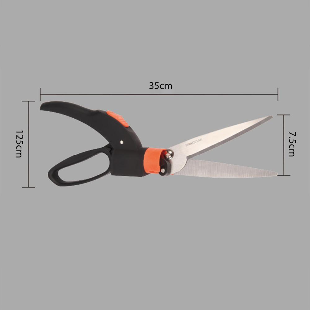 Garden Scissors Lawn Garden Mowing Shears with 360 Degree Rotating Cutting Head Garden Grass Shears for Edge Cutting