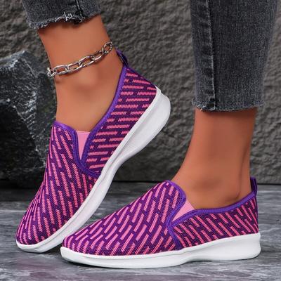 Mode 2024 Sommer Leichte Damen Freizeitschuhe Mesh Atmungsaktiv Slip-On Walking Laufschuhe Frau Komfort Weiche Ballerinas Slipper Damen
