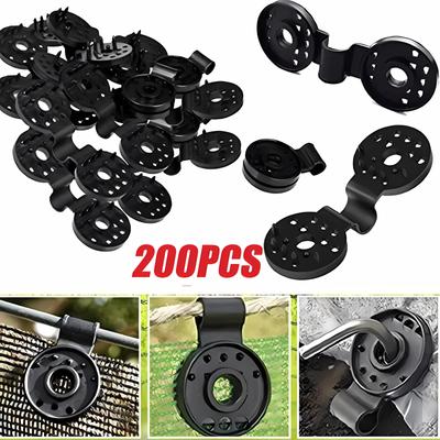 Clip de red para sombra de 200 Uds., Clip de tela para sombra de jardín, Clip de fijación de red para pájaros, herramienta para plantas de jardín, hule, Clip de red para aves de corral