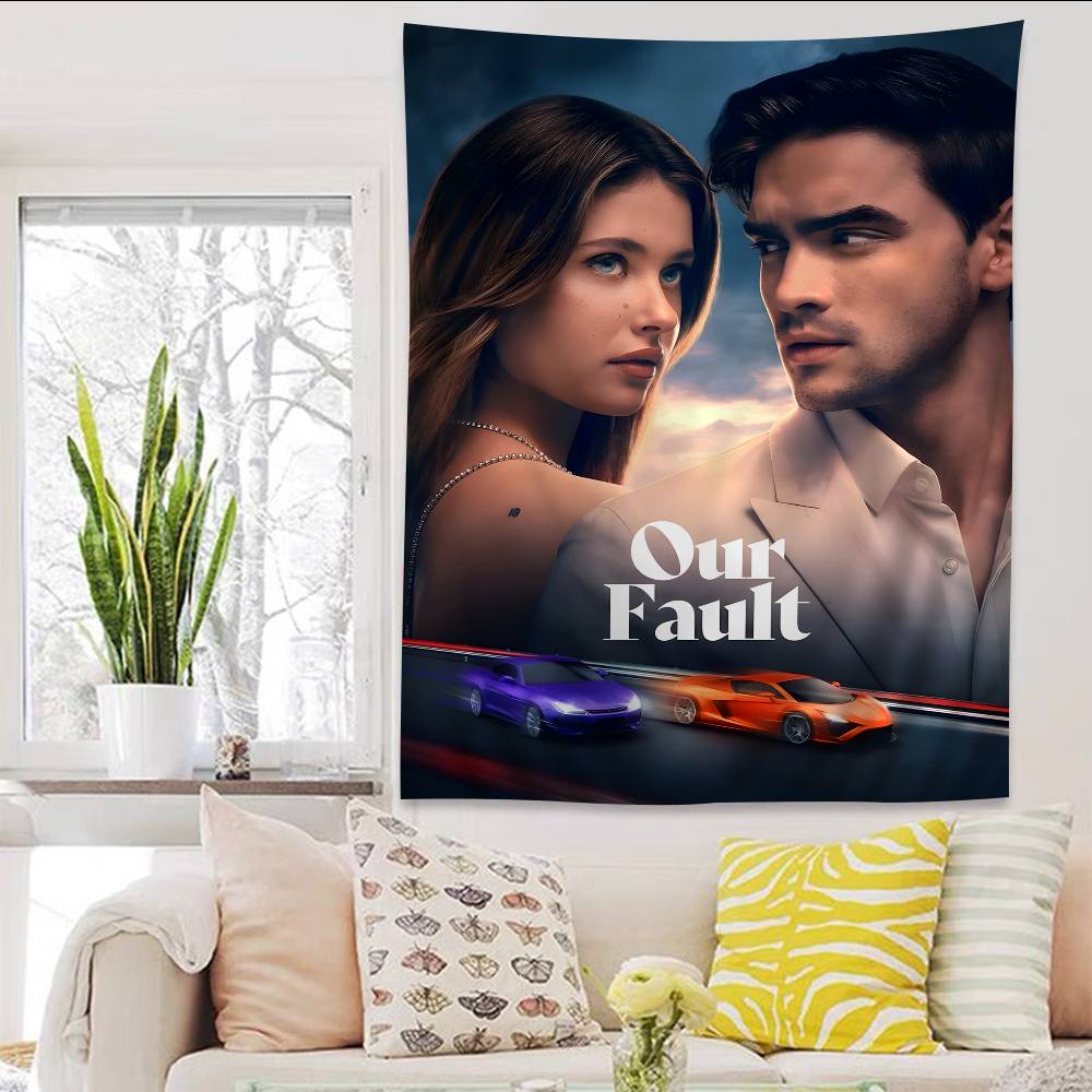 My Fault Culpa Mia 2023 Movie Anime Tapestry Hippie Flower Wall Carpets Dorm Decor Cheap Hippie Wall Hanging