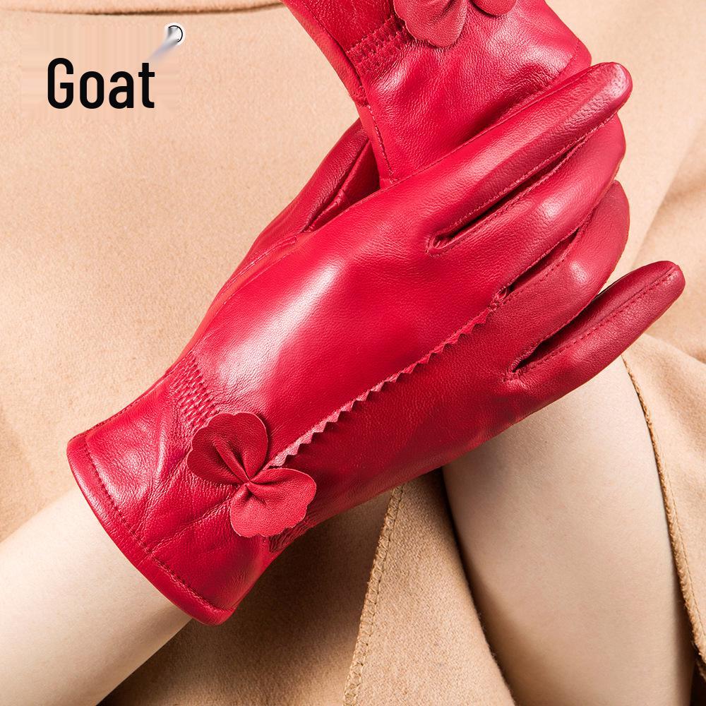 Damen-Winterhandschuhe aus echtem Schaffellleder – warm und stylisch für kaltes Wetter