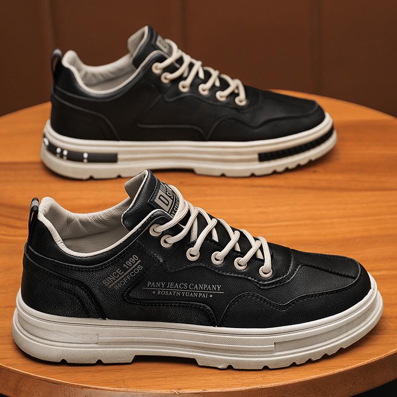 

Весенние кожаные ботинки Мартин на толстой подошве с увеличением высоты, модные, универсальные, синие, для повседневной носки, спортивные и для отдыха, мужские 44