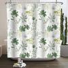Watercolor Green Leaf Shower Curtain for Bathroom Vines Plant Nordic Minimalist Polyester Botanic Curtain for Home Hotel 180x2