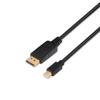 Aisens Mini DP To Displayport Cable V1.2 4K@60Hz - mDP/M-DP/M - 2.0m - 4K - Color Black-A124-0131
