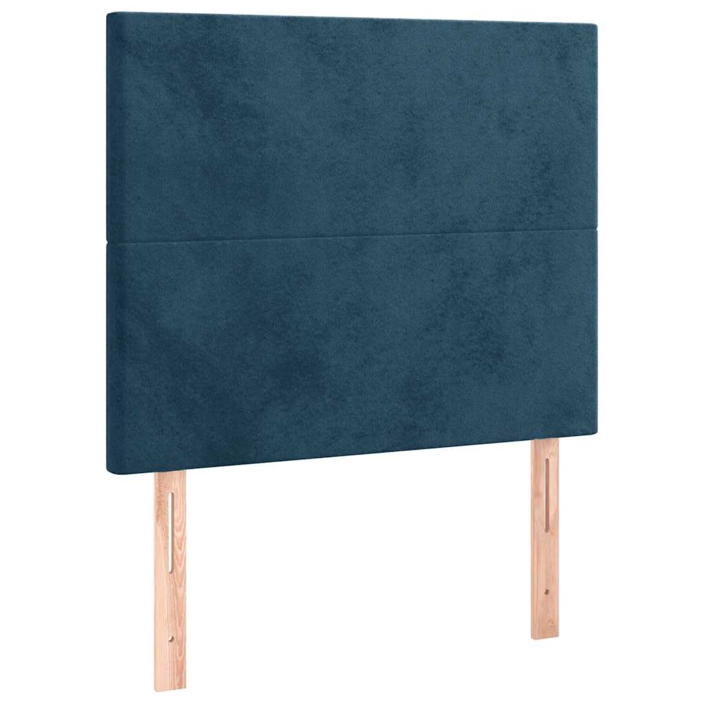 Bed Frame without Mattress Dark Blue 80x200 cm Velvet