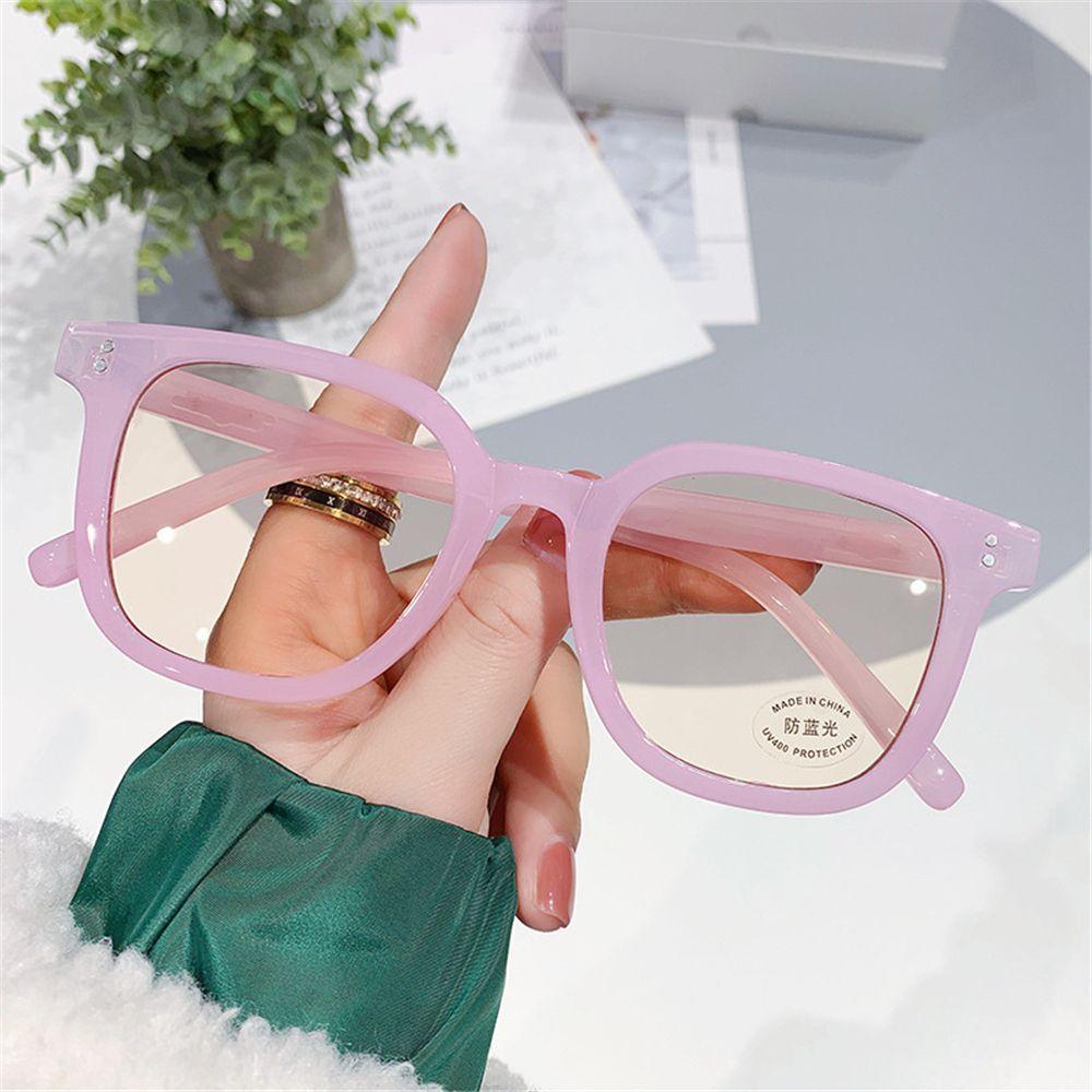 Fashion Retro Big Square Frame Blue Light Blocking Glasses Unisex Office Work Glasses Uv Protection Anti-Reflective Computer Gog