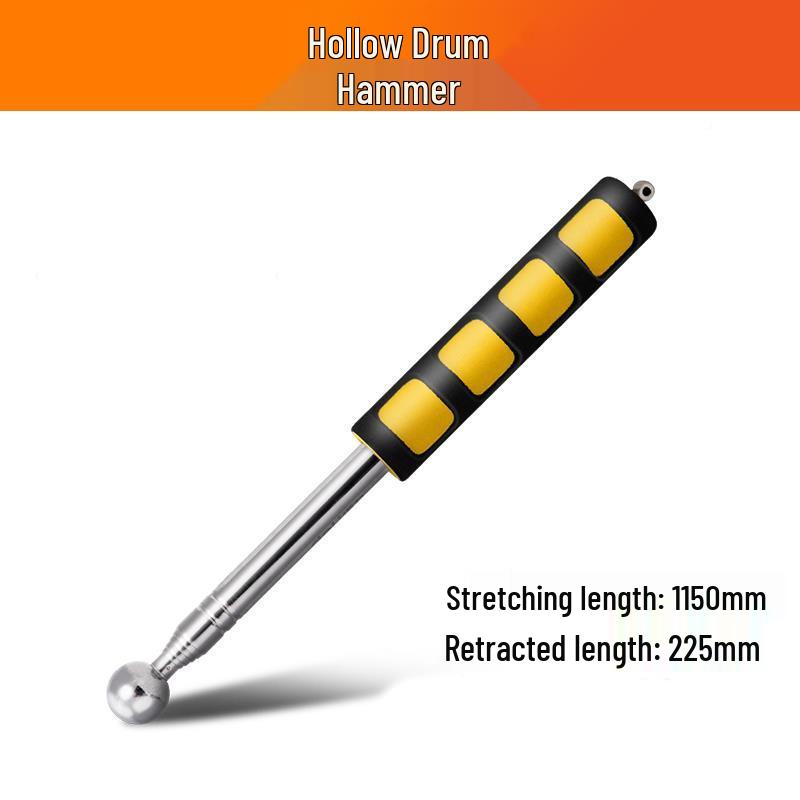 Hollow Drum Hammer Inspection Set for Thick Floor Tiles with Telescopic Rod