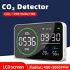 4 In 1 WiFi Air Quality Meter Carbon Dioxide Detector Agricultural Production CO2 Temperature Humidity Tester Time Alarm Clock with LED Screen Display