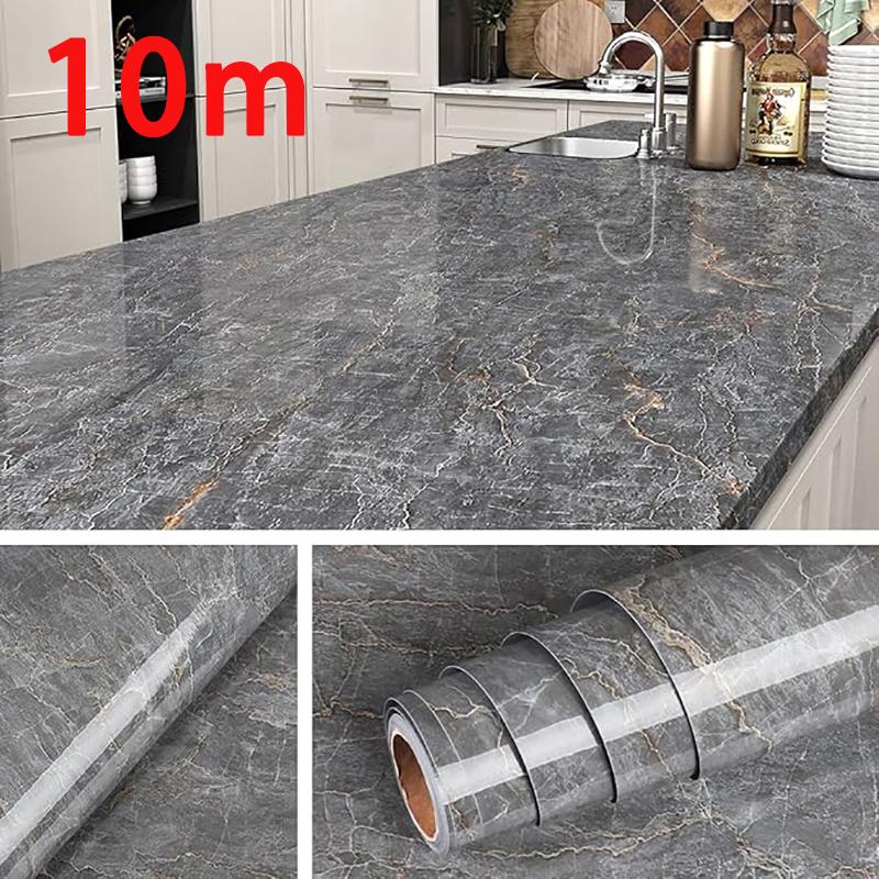 Marble self-adhesive kitchen wall sticker waterproof and stain resistant 0.40m PVC wallpaper