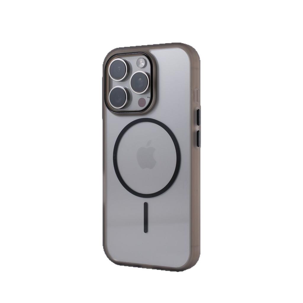 New IPhone16 Transparent Thin Ring Magnetic Suction Phone Case Suitable for Apple 15promax Simple Anti Fall Protection Case