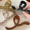 Snake Shape Plastic Hair Claw Geometric Wave Hair Clip Elegant Cross Shark Clip Party