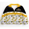 Womens Streetwear Zip-Up Stand Collar Sweatshirt 3D Digital Print Loose Fit Casual Top