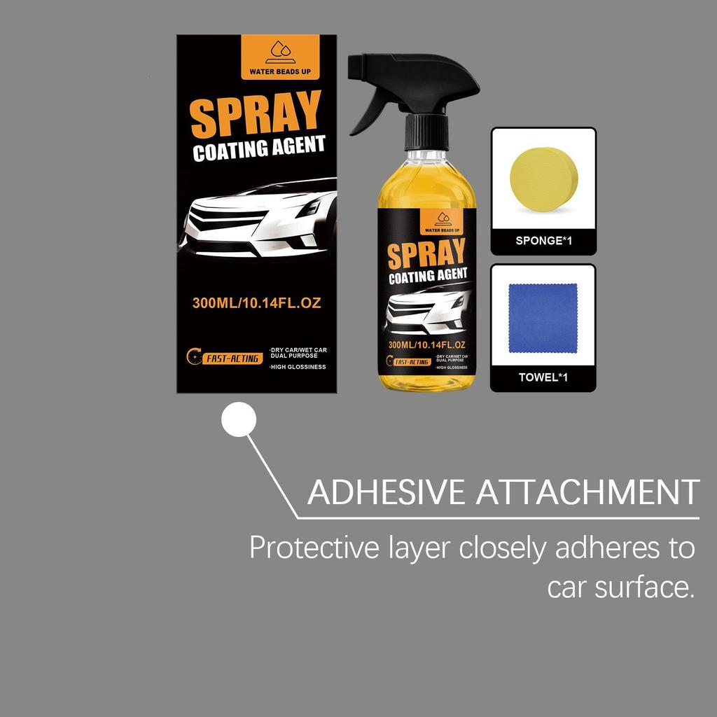 Car Paint Coating Spray Set for Wet & Dry Use - Water Spot Residue & Gloss Care