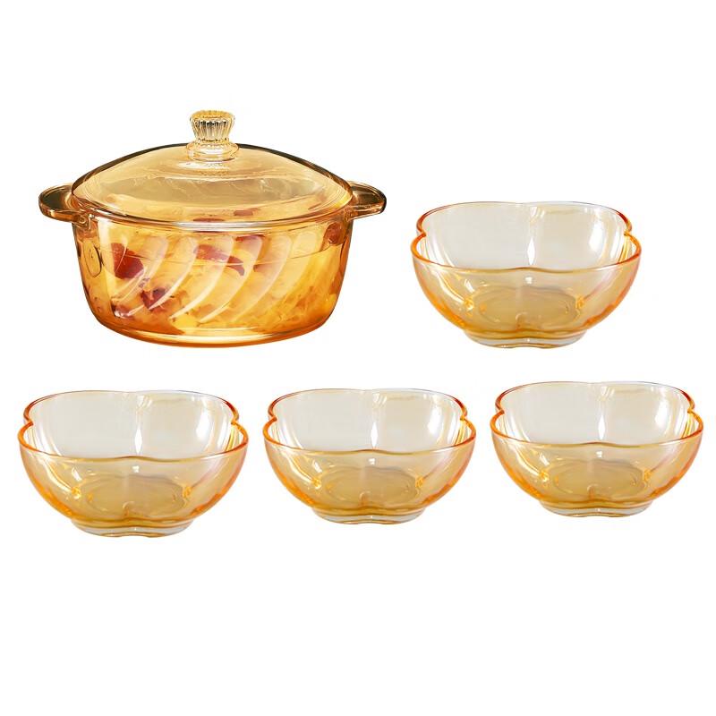 

BAILOCK Wei Yang 5-Piece Heat-Resistant Glass Dinnerware Set