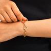 Xiaomi Vnox Elegant Hollow Five Flowers Necklace Bracelet, Stainless Steel Waterproof Jewelry Set, Statement Gift nFor Women Girls