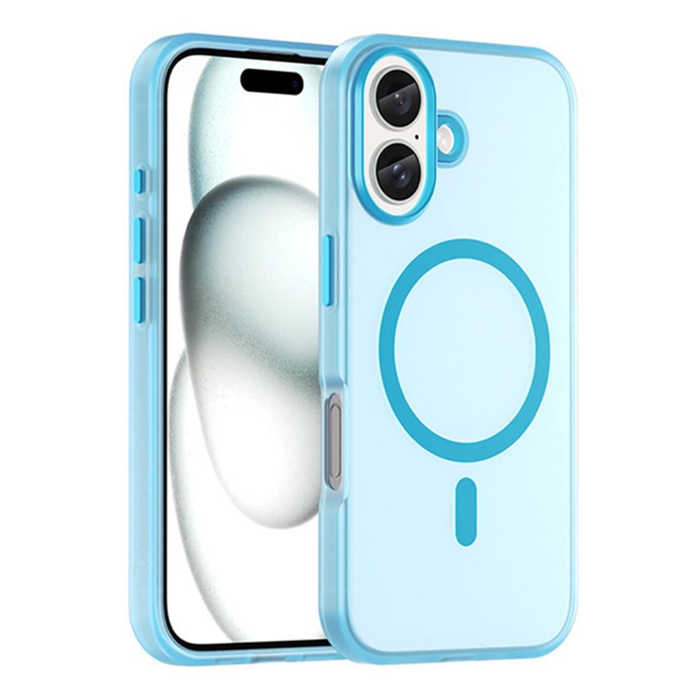 For iPhone 16 Case Compatible with MagSafe Skin-Touch PC+TPU Matte Phone Cover