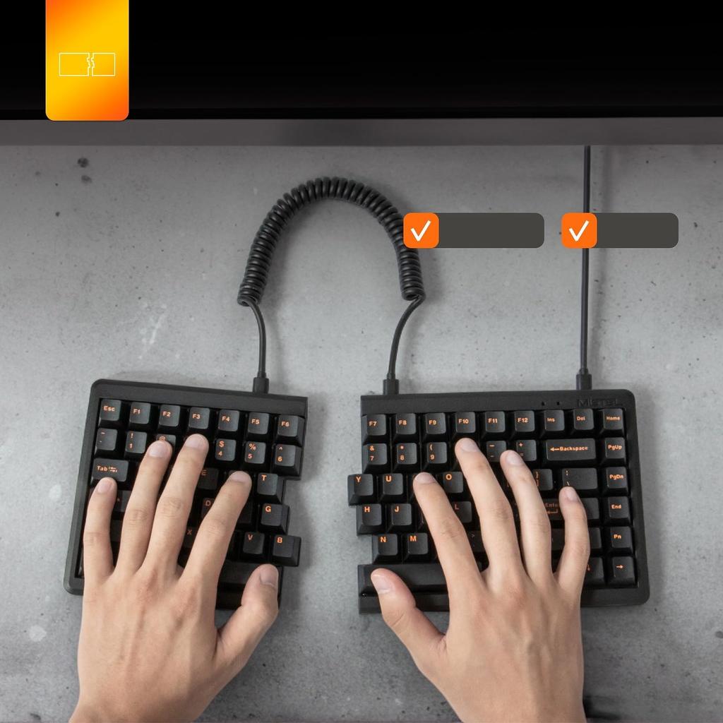 BAROCCO MiSTEL MD770 RGB Separate Wired 85 Black Orange Double MX Backlight Macro Media Key Support Authorized Distributor (English Layout/blue