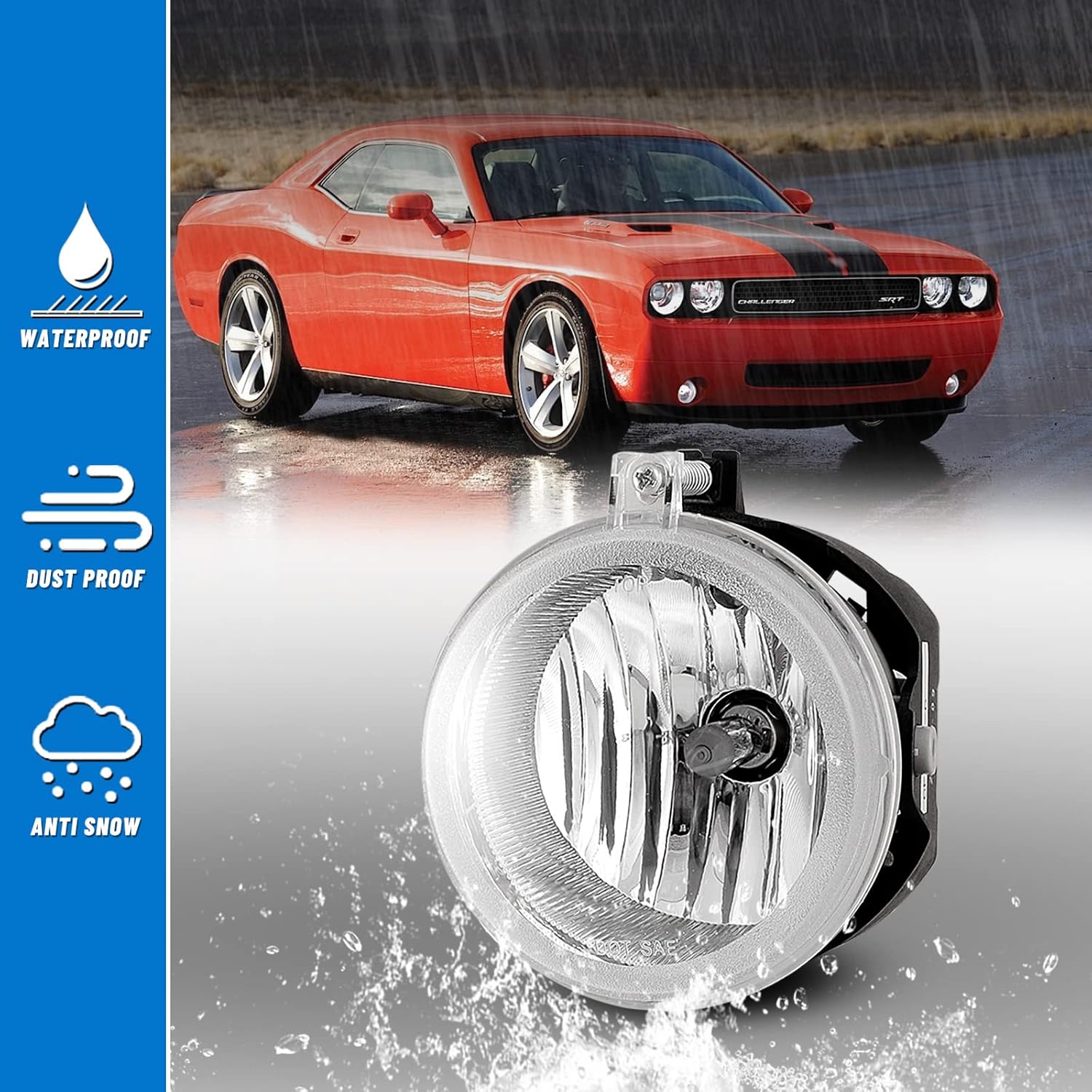 

Противотуманные фары, совместимые для Dodge 2005-2009 Grand Caravan / 2006-2009 Charger / 2008-2010 Challenger Nitro Avenger / 2007-2010 Caliber / 2005-2007