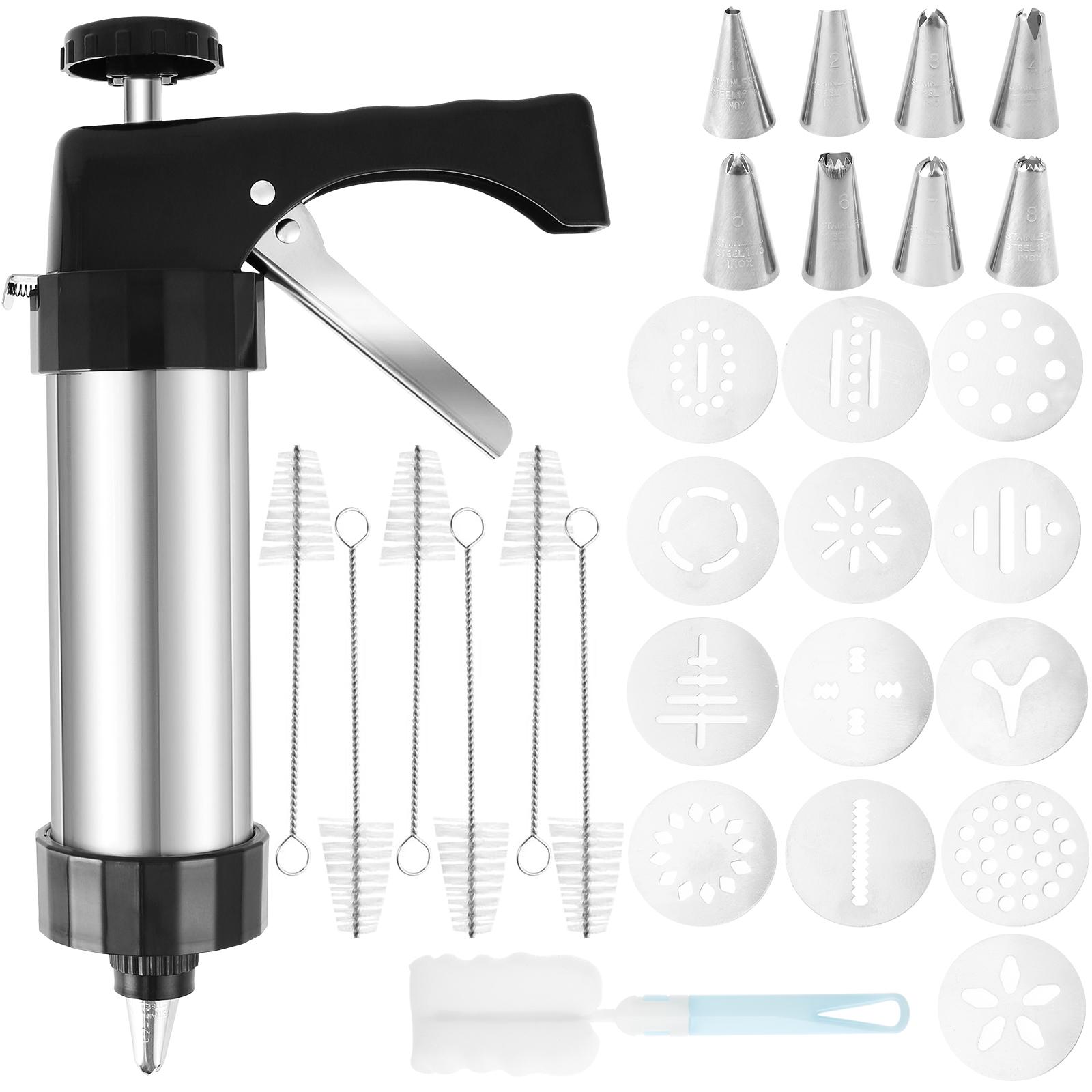 

Cream mounted flower gun Stainless steel is easy to clean Wear resistant multifunctional cake decoration syringe kit