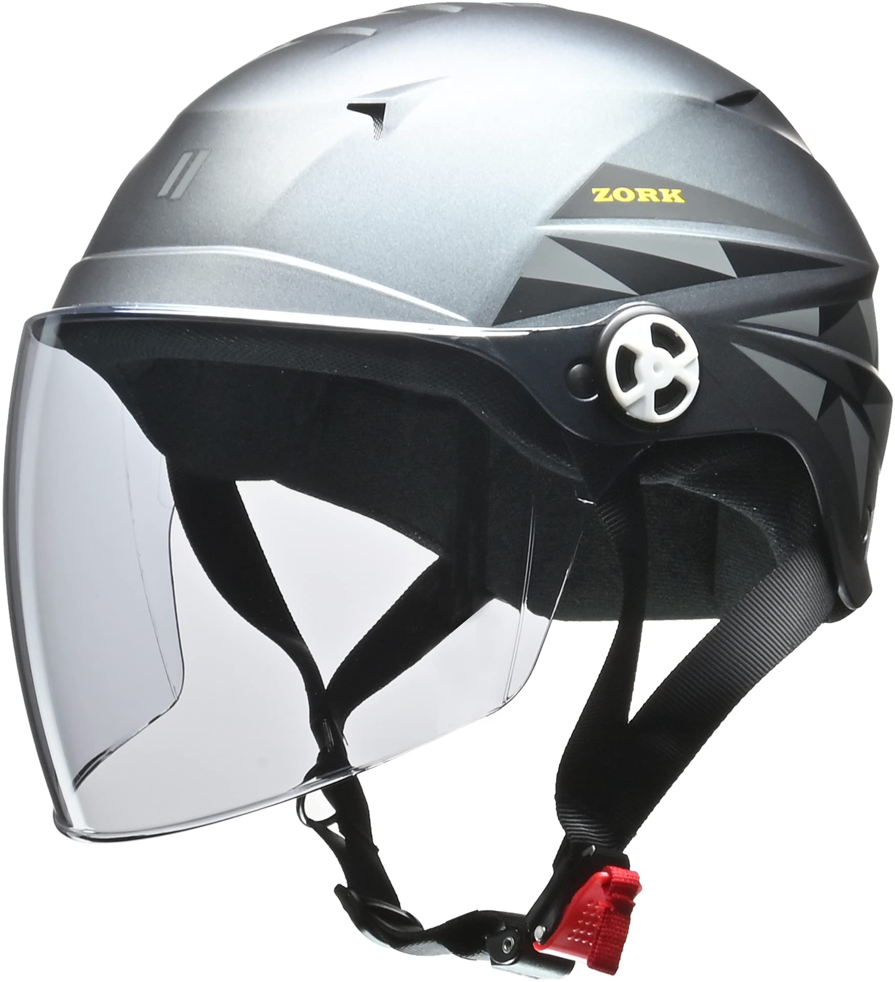 

Motorcycle Half Helmet ZORK Smoky Silver Large Free Size [Lead Industries] (60-62cm) -