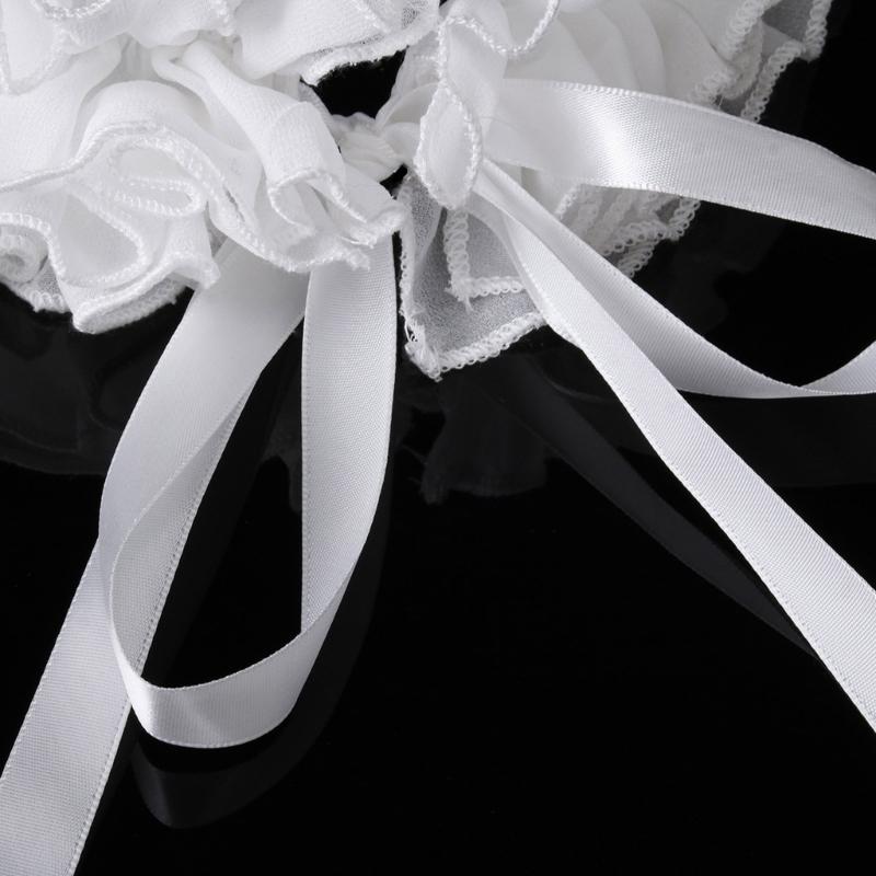 Elizabethan Ruffle False Collar Victorian Style Neck Ruff and Wrist Cuffs Set for Halloween Cosplay Costume Accessories