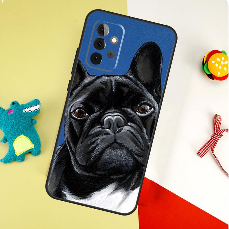 Watercolor French Bulldog Painting For Samsung Galaxy A05 A06 A16 A54 A34 A14 A55 A35 A15 A53 A33 A13 A22 A32 A52 Phone Case