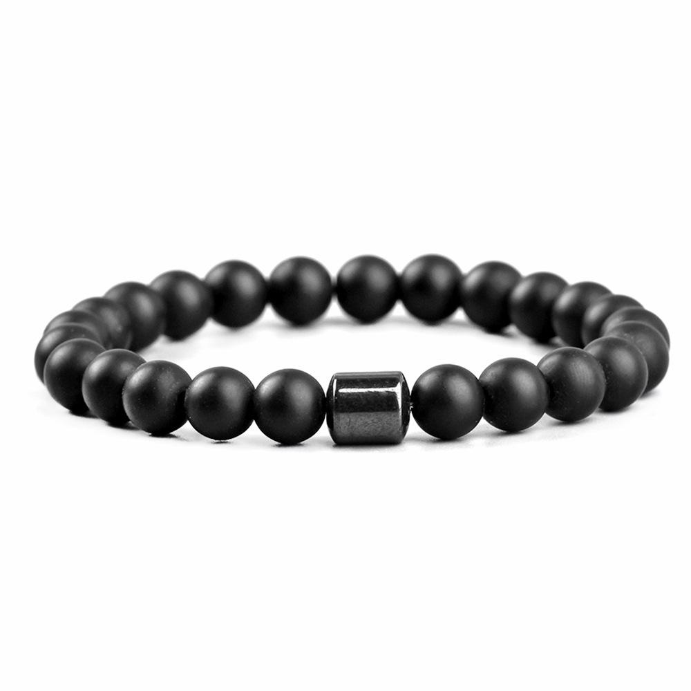 Tigeraugen Natursteinperlen Handarbeit Männer Magnetische Hämatit Accessoire Armbänder für Freund Vater Geschenk