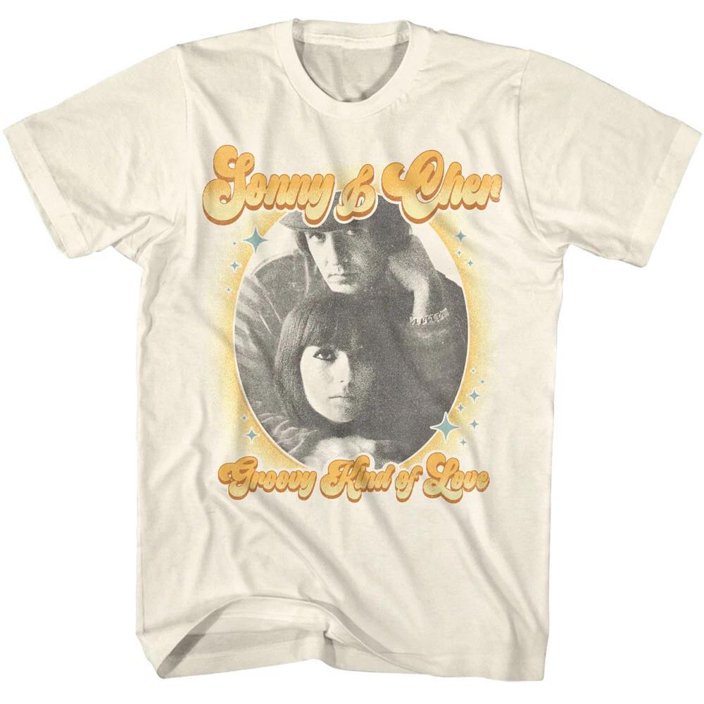 Sonny & Cher Groovy Kind Of Love Men s T Shirt Pop Rock Music Duo 3XL