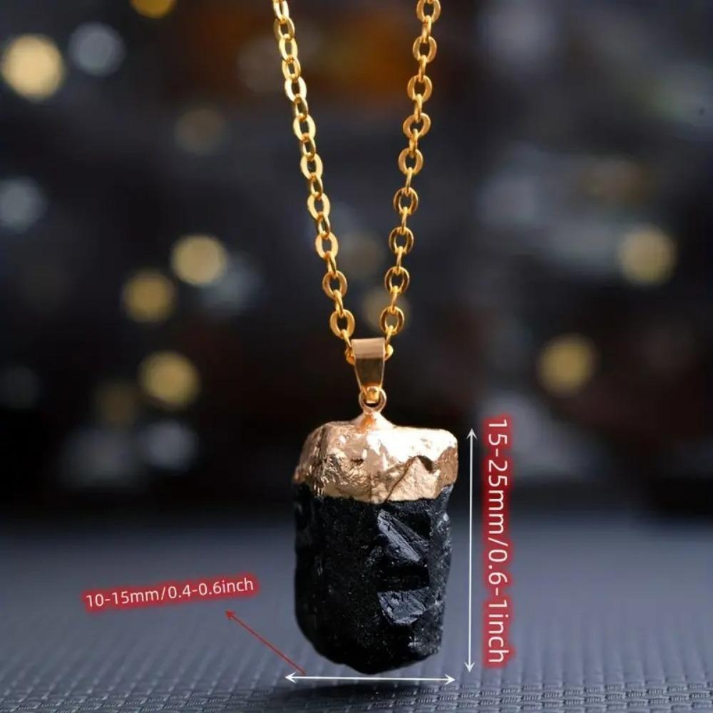 Natural Black Tourmaline Stone Irregular Pillar Energy Gemstone Specimen Rough Original DIY Hanging Accessories Ornament