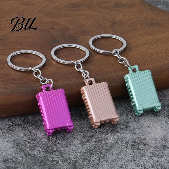 Decorative Bag Charms for Women Mini Suitcase Keychain, Metal Luggage Charm with Rolling Compact Travel Gadgets Wheels, Themed Backpack Accessories,
