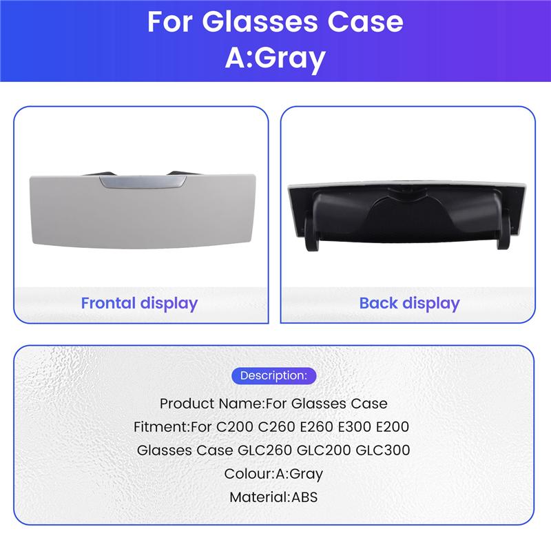 A03Z-New Glasses Case Box Car Interior Roof Sunglasses Holder For Mercedes-Benz C200 C260 E260 E300 E200 GLC260 GLC200 GLC300