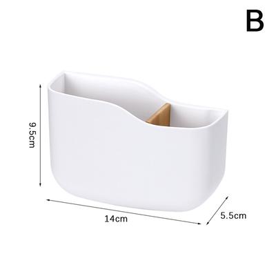 Wall Mounted Storage Rack Multi-Function Organizer Remote Control Storage Box For Tv Air Conditioner Phone Plug Hanging Holder
