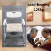 3 in 1 Aluminum Alloy Commode Chair Bathroom Shower Toilet Wheelchair Household Portable Elderly Closestool